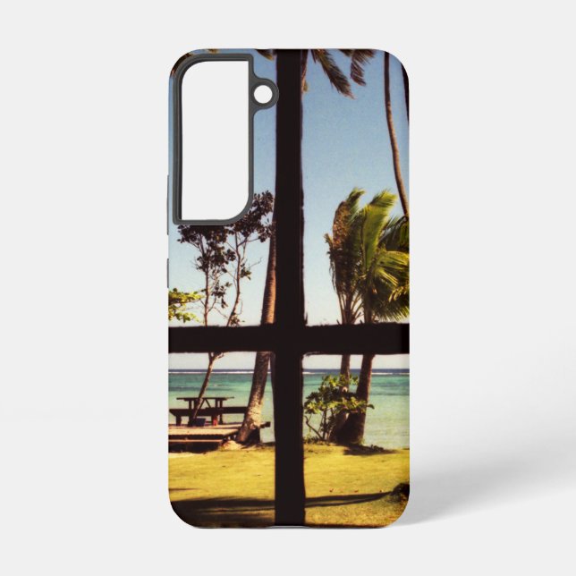 Tropical Fiji Beach Scene sga Samsung Galaxy Case (Back)