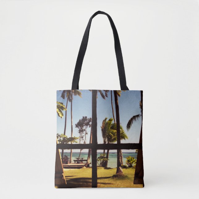 Tropical Fiji Beach Scene stcna Tote Bag (Front)