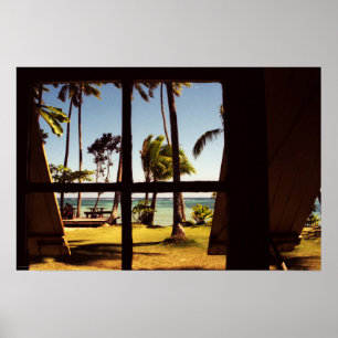 Tropical Fiji Beach Scene wapm Poster