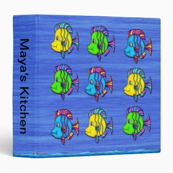 Tropical Fish 1 3-ring Binder by TheHomeStore at Zazzle
