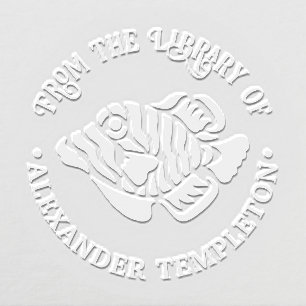 Tropical Fish #2 Library Book Name Embosser