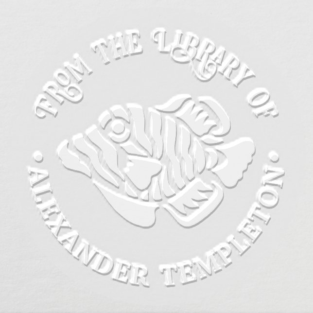 Tropical Fish #2 Library Book Name Embosser (Design)