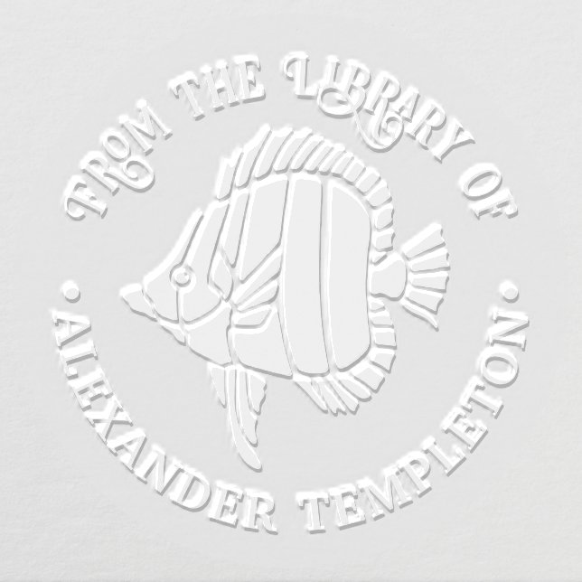 Tropical Fish #3 Library Book Name Embosser (Design)