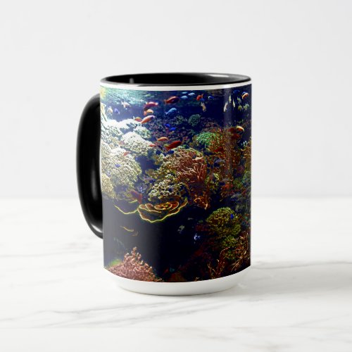 Tropical Fish and Colorful Coral Reef Mug for Dad