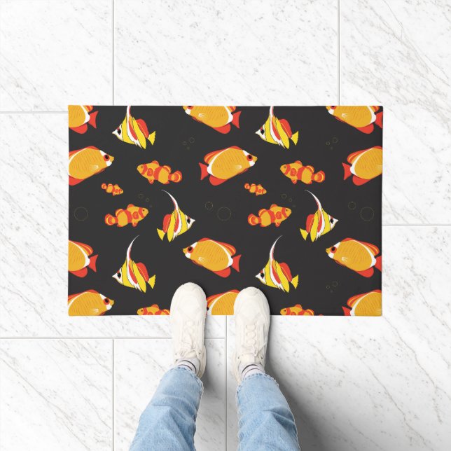 Tropical Fish Angelfishes Colourful Aquatic Doormat (Indoor)