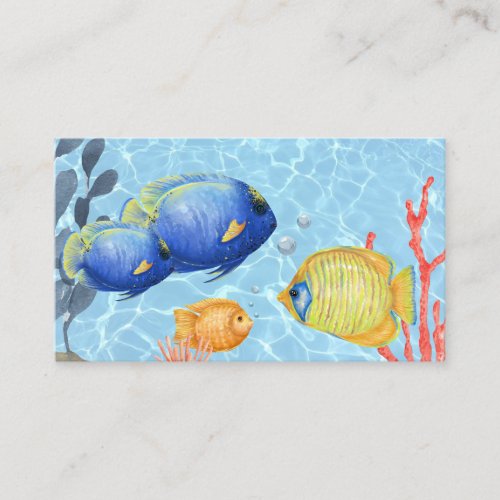 Tropical Fish Aquarium Maintenance Business Card