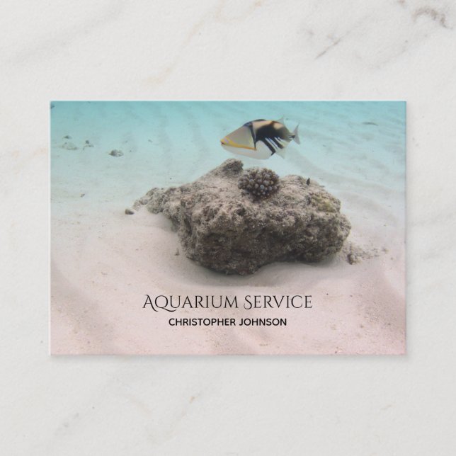 Tropical Fish Aquarium Service Maintenance Business Card (Front)
