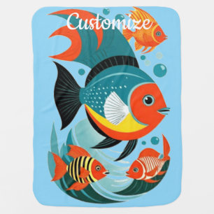 Tropical Fish Assortment Thunder_Cove Baby Blanket
