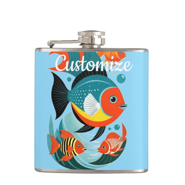 Tropical Fish Assortment Thunder_Cove Flask (Front)