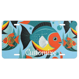 Tropical Fish Assortment Thunder_Cove License Plate