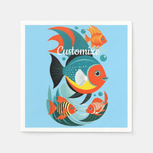 Tropical Fish Assortment Thunder_Cove Napkins