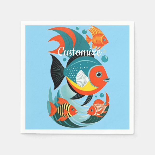 Tropical Fish Assortment Thunder_Cove Napkins (Front)