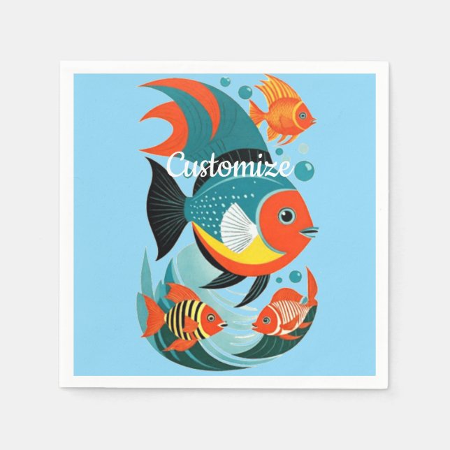 Tropical Fish Assortment Thunder_Cove Napkins (Front)