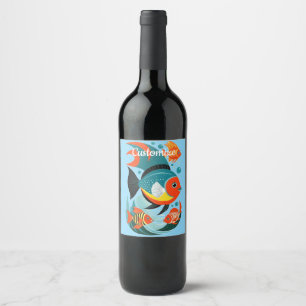 Tropical Fish Assortment Thunder_Cove Wine Label