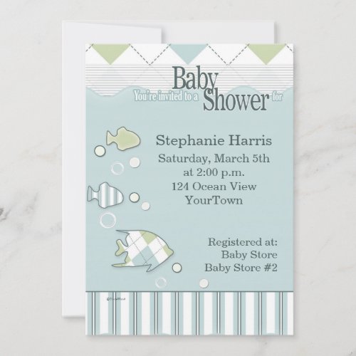 Tropical Fish Baby Shower Invitation