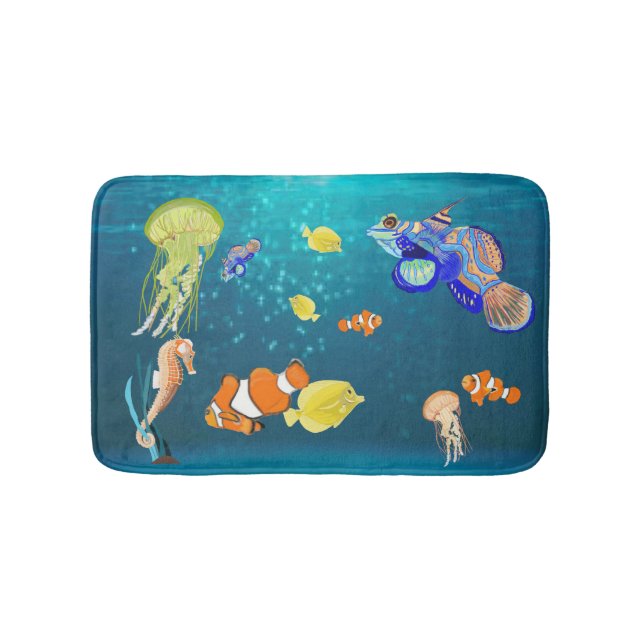Tropical Fish Bath Mat (Front)