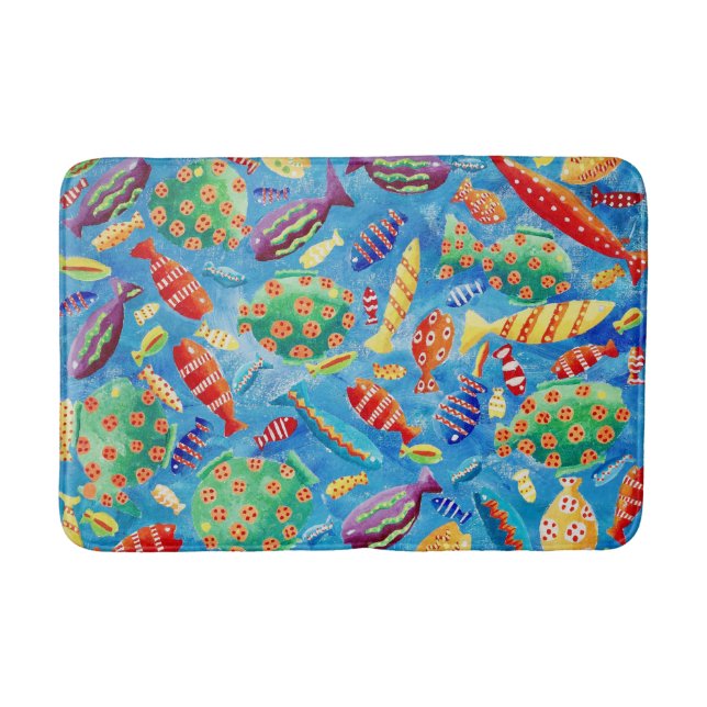 Tropical Fish Bath Mat (Front)