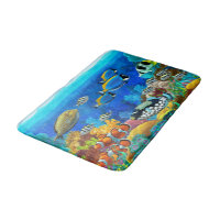 Tropical Fish Bath Room Rug Mat Home Decor