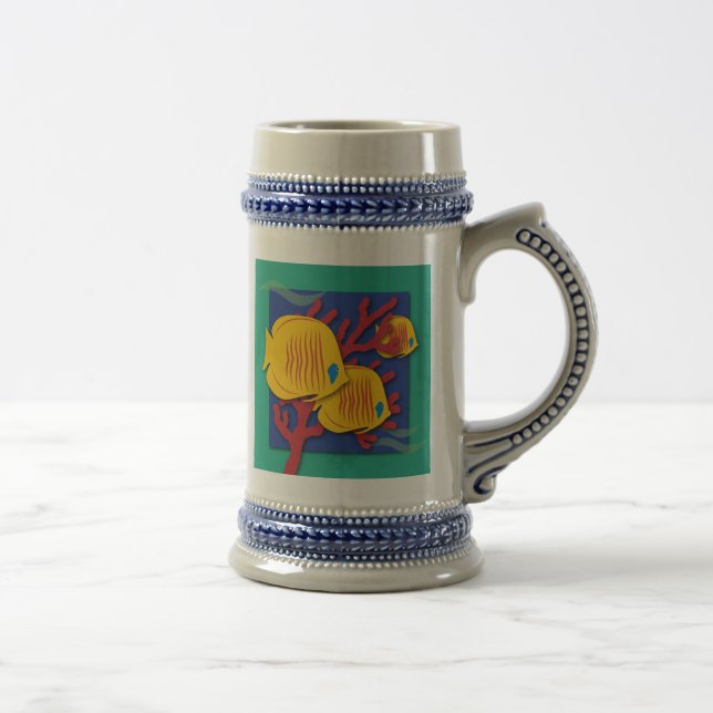 Tropical Fish Beer Stein (Right)