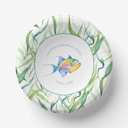 Tropical Fish Birthday Party Paper Bowls