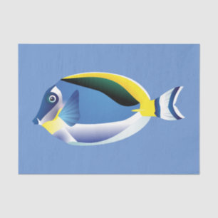 Tropical Fish Blue Decoupage Craft Tissue Paper