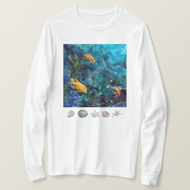 TROPICAL FISH BLUE OCEAN T-Shirt (Design Front)