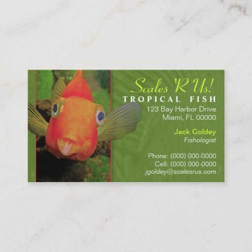 Customizable Tropical Fish Business Card