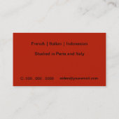Tropical Fish Business Card (Back)