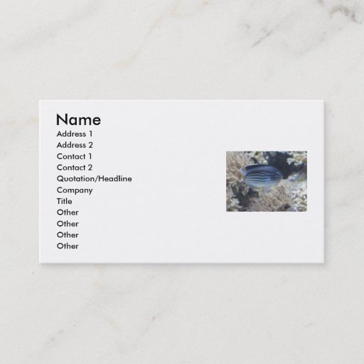 Customizable Tropical Fish Business Cards