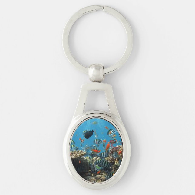 Tropical Fish Chaos Keychain (Front)