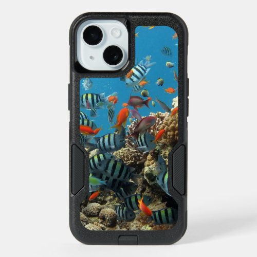 Tropical Fish Chaos Underwater Photo iPhone 15 Case