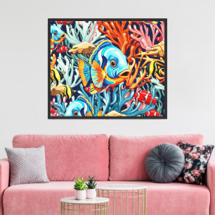 Tropical Fish Colorful Summer Vibes Canvas Print