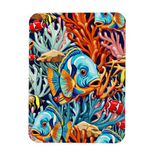 Tropical Fish Colorful Summer Vibes Magnet