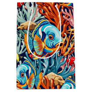 Tropical Fish Colorful Summer Vibes Medium Gift Bag