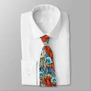 Tropical Fish Colorful Summer Vibes Neck Tie