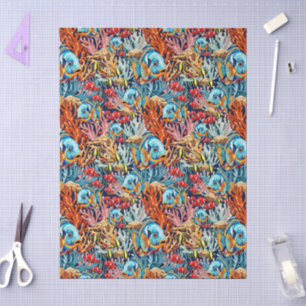Tropical Fish Colorful Summer Vibes Tissue Paper