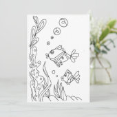 Tropical Fish Coloring Card (Standing Front)