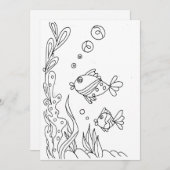 Tropical Fish Coloring Card (Front/Back)