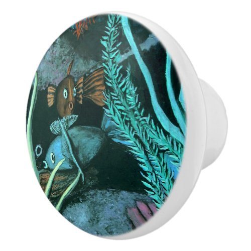 Tropical Fish Coral Reef Ceramic Knob