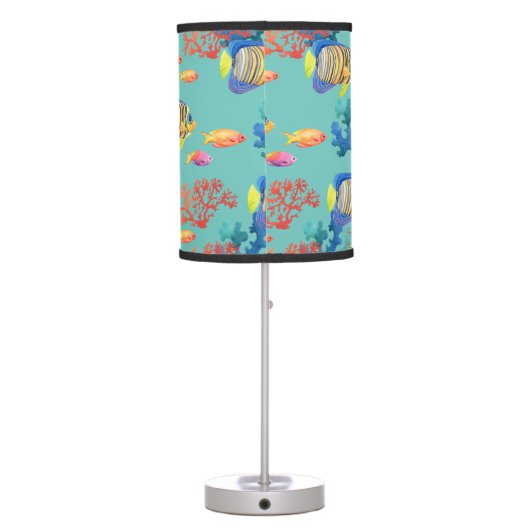 Tropical Fish & Coral Table Lamp (Back)