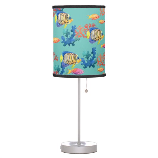Tropical Fish & Coral Table Lamp (Left)