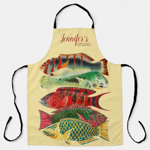 Tropical Fish Customizable  Apron