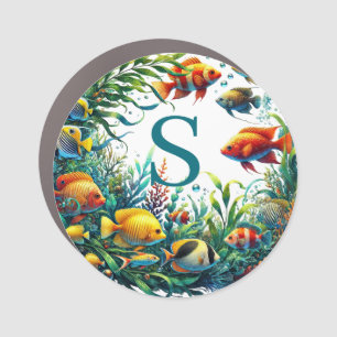 Tropical Fish Decor Door Personalized Magnet