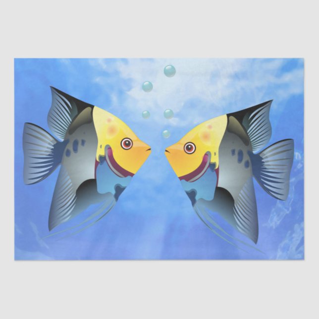 Tropical Fish Decoupage Craft Tissue Paper (Front)