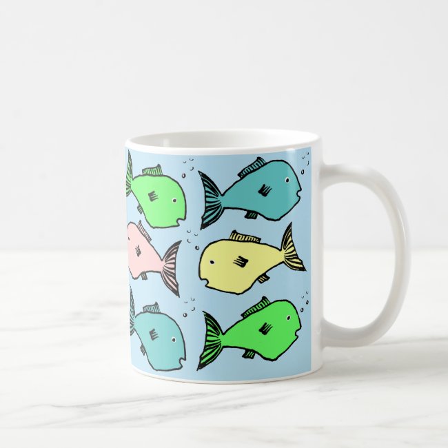 Tropical fish design coffee mug