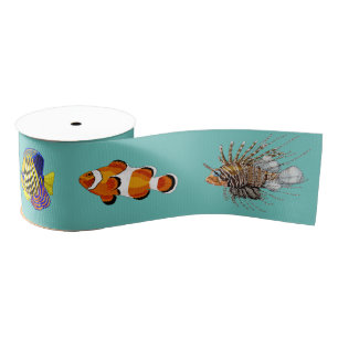 Tropical Fish Grosgrain Ribbon