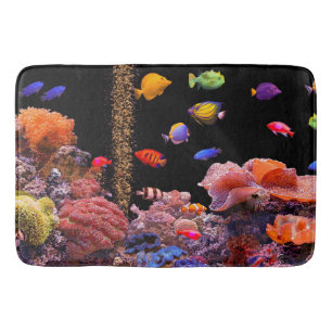 Tropical Fish image for Large-Bath-Mat Bath Mat