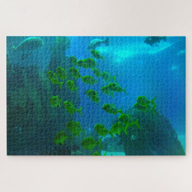 Tropical Fish in an Aquarium. Jigsaw Puzzle (Horizontal)