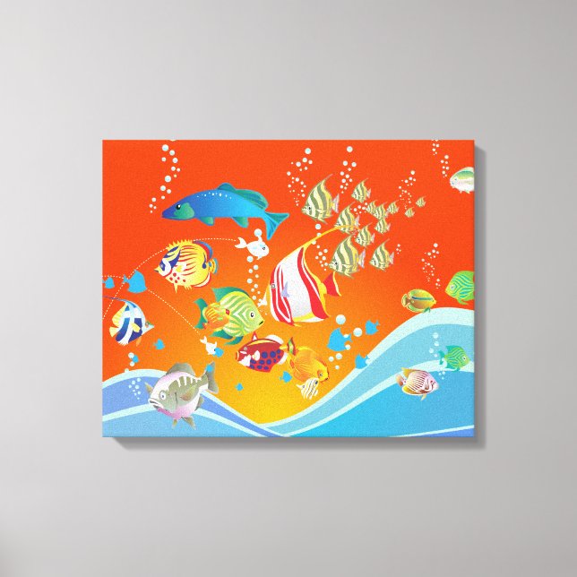 Tropical Fish in the  Ocean Canvas Print (Front)