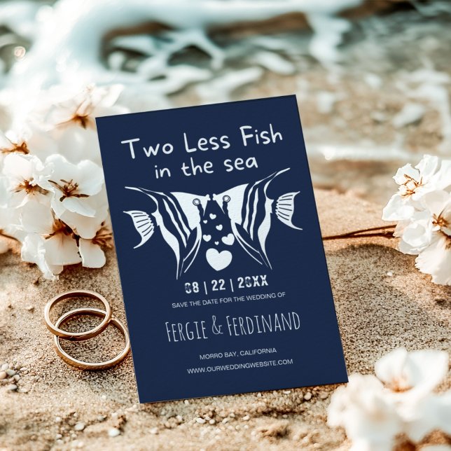 Tropical Fish in the Sea Beach Save The Date Foil Invitation (Creator Uploaded)